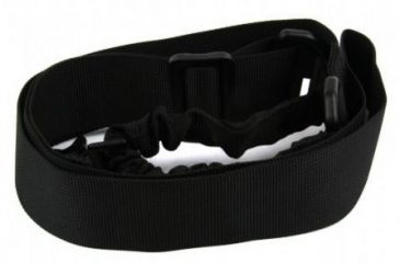 Image of Tacfire Single Point Double Bungee Rifle Sling/Snap-On Steel Clip, Black SL001B