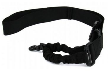 Image of Tacfire Single Point Double Bungee Rifle Sling/Snap-On Steel Clip, Black SL001B