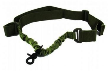 Image of Tacfire Single Point Double Bungee Rifle Sling/Snap-On Steel Clip, Green SL001OD