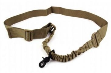 Image of Tacfire Single Point Double Bungee Rifle Sling/Snap-On Steel Clip, Tan SL001T