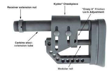 Image of Tacmod AR-15 Complete Buttstock Assembly, Black, 770-202