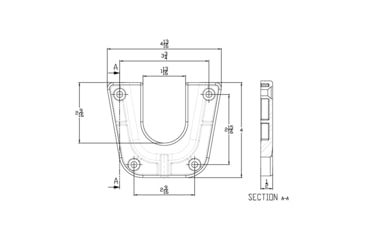 Image of TACO Marine High Polish Stainless Steel Side Mount Table Pedestal Receptor, F16-0080