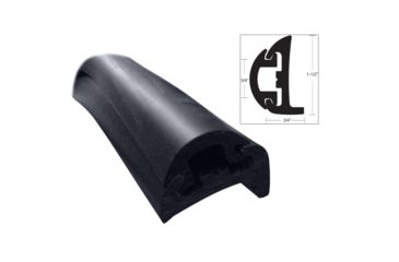 Image of TACO Marine Semi-Rigid Rub Rail Kit - Black w/Black Insert - 50' 40421