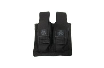 Image of Tacprogear Double Pistol Mag Pouch w/ Griptite, Black, Black P-DPGT1-BK
