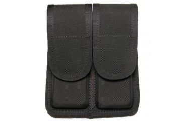 Image of Tacprogear Double Pistol Magazine Case, Single Row, Black, Black DG-DPSR1-BK