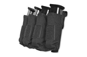 Image of Tacprogear Quad Pistol Mag Pouch w/ Griptite, Black, Black P-QPGT1-BK