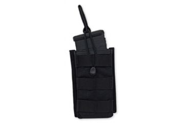 Image of Tacprogear Single Rifle Mag Pouch, Open Top, Black, Black P-SRMOT1-BK