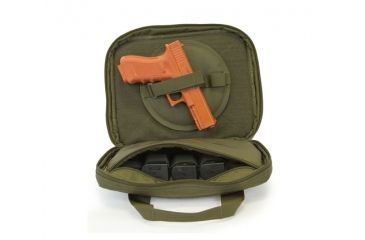Image of TacProGear Tactical Pistol Case with Pistol Wheel, Olive Drab Green B-TPC1-OD