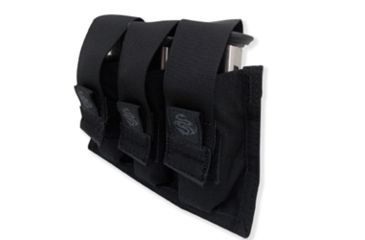 Image of Tacprogear Triple Pistol Mag Pouch w/ Griptite, Black, Black P-TPGT1-BK