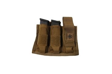 Image of Tacprogear Triple Pistol Mag Pouch w/ Griptite, Coyote Tan, Coyote P-TPGT1-CT
