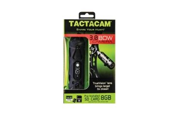 Image of Tactacam 3.0 Bow Hunting Action Camera w/ Flat Black Stabilizer, Black TA-3-BOW