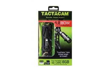 Image of Tactacam 4.0 Bow Hunting Action Camera w/ Flat Black Stabilizer, Black TA-4-BOW