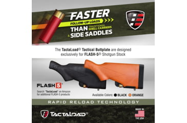 Image of TactaLoad TLFL5-M5012 Flash-5 Gunstock Black Synthetic Fixed With Storage Compar