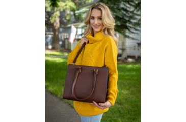 Image of Tactica Compact Concealed Carry Handbag, Brown, TT-PR-M0160-BR-D