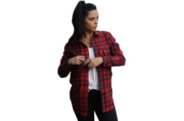 Image of Tactica Proud To Protect Plaid Flannel Shirt, Red, ExtraLarge, TT-SHR-AW18M406013-RD-XL