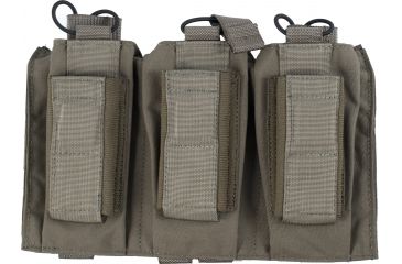 Image of Tactical Assault Gear MOLLE Shingle/Pistol Enhanced 3 Magazine Pouch, Ranger Green 812215