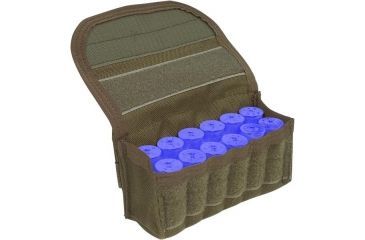 Image of Tactical Assault Gear MOLLE Horizontal Shot Gun - 12 Pouch - Ranger Green