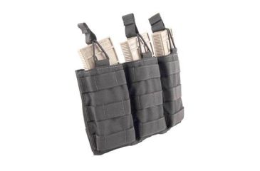 Image of Tactical Assault Gear MOLLE Triple Shingle Pouch w/Bungee, Black 812164