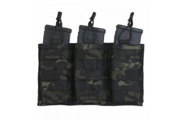 Image of Tactical Assault Gear MOLLE Triple Shingle with Bungee - Tactical Pouches, Mc Black 835988