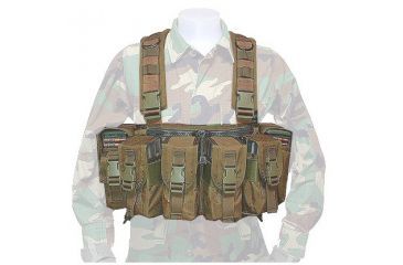 Image of Tactical Assault Gear Rifleman Chest Rig w/ 4 Magazine Pouches - Coyote Tan 812332