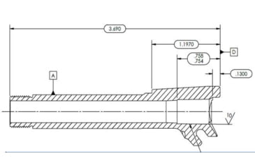 Image of Tactical Kinetics Pistol Barrel, Sig P365 , Threaded, Black Nitride, TK3066-BLK