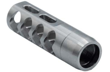Image of Tactical Precision Manufacturing Titanium Self Timing Side Ported .30 Caliber 5/8x24 Muzzle Brake, Polished Titanium, MBR-30-SPST-TI-5824
