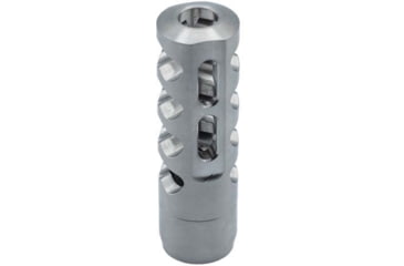 Image of Tactical Precision Manufacturing Titanium Self Timing Side Ported .30 Caliber 5/8x24 Muzzle Brake, Polished Titanium, MBR-30-SPST-TI-5824