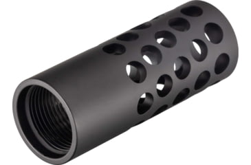 Image of Tactical Precision Manufacturing TPM 22 Cal 1/2x28 Titanium Muzzle Brake, Black, 1/2x28, MBR-22-TI-BLK