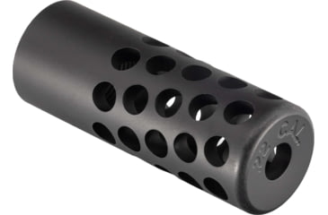 Image of Tactical Precision Manufacturing TPM 22 Cal 1/2x28 Titanium Muzzle Brake, Black, 1/2x28, MBR-22-TI-BLK