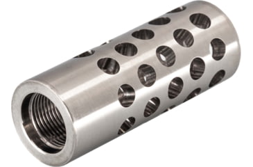 Image of Tactical Precision Manufacturing TPM 22 Cal 1/2x28 Titanium Muzzle Brake, Polished Titanium, 1/2x28, MBR-22-TI