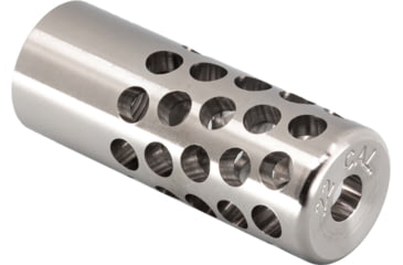 Image of Tactical Precision Manufacturing TPM 22 Cal 1/2x28 Titanium Muzzle Brake, Polished Titanium, 1/2x28, MBR-22-TI