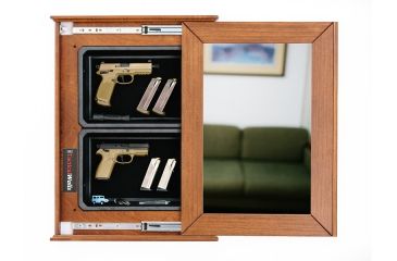 Image of Tactical Walls 1420M Concealment Short Mirror, Cherry with Mirror BM20RFCHBKMR