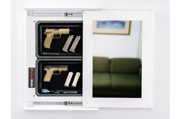 Image of Tactical Walls 1420M Concealment Short Mirror, White with Mirror BM20RFWTBKMR