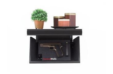 Image of Tactical Walls 812 Pistol Length Shelf, Black with Rope Trim, 812 0812MLBKR