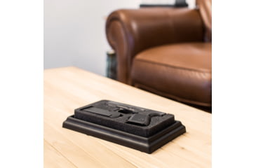 Image of Tactical Walls Issue Box for Tissues, Black Wood Grain, IBXBKG, EDEMO1