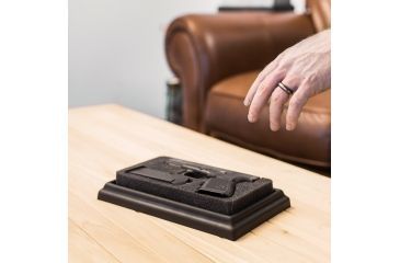 Image of Tactical Walls Issue Box for Tissues, Black Wood Grain, IBXBKG, EDEMO1