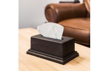 Image of Tactical Walls Issue Box for Tissues, Black Wood Grain IBXBKG, EDEMO1
