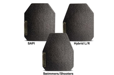 Image of Tacticon Armament AR600 Level 3 Body Armor Plates, 8x10 in, SAPI Cut, Black, STL600-8x10-SAPI