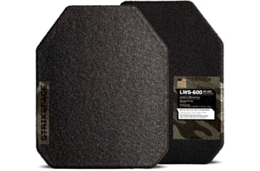 Image of Tacticon Armament AR600 Level 3 Body Armor Plates, 8x10 in, SAPI Cut, Black, STL600-8x10-SAPI