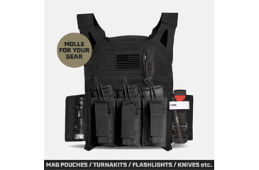 Image of Tacticon Armament BattleVest Lite Plate Carrier, Black, BV-LT-BK
