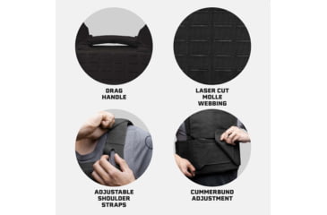 Image of Tacticon Armament BattleVest Lite Plate Carrier, Black, BV-LT-BK