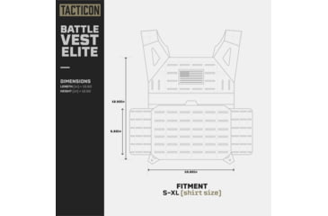 Image of Tacticon Armament BattleVest Lite Plate Carrier, Black, BV-LT-BK