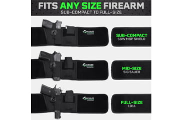 Image of Tacticon Armament Belly Band Holster, Regular, Right Handed, Black, BB10R