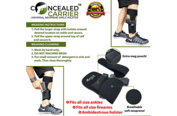 Image of Tacticon Armament Concealed Pistol Ankle Holster, Black, AH10