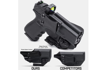 Image of Tacticon Armament Deep Concealment Pistol Holster w/ Mag Holster, Left Handed, Black, SW940IWBLH