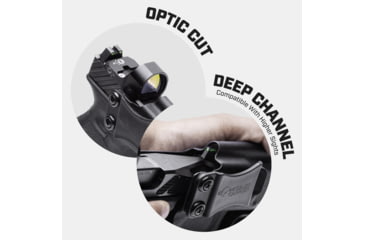 Image of Tacticon Armament Deep Concealment Pistol Holster w/ Mag Holster, Left Handed, Black, SW940IWBLH