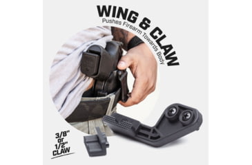 Image of Tacticon Armament Deep Concealment Pistol Holster w/ Mag Holster, Left Handed, Black, SW940IWBLH