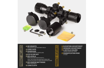 Image of Tacticon Armament Falcon V3 3-9x32mm 30mm Tube Second Focal Plane Rifle Scope, Illuminated Mil-Dot Reticle, Black, FALCV39x32