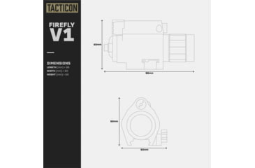 Image of Tacticon Armament Firefly V1 Pistol and Rifle Laser/Flashlight Combo, Red Laser, Black, FRL10