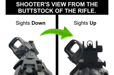 Image of Tacticon Armament Flip Up BUIS 45 Degree Offset Iron Sight, Black, 45BUIS20
